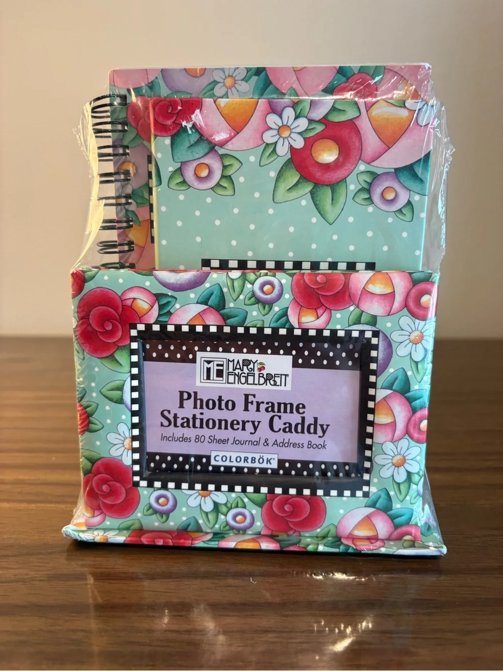 NEW Colorbok Mary Engelbreit Yellow Photo Frame Stationery “Bloom” Life Caddy